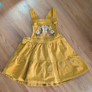 Shabby Chic Mustard Floral Kids Dress